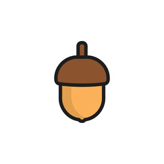Simple Acorn Illustration Nut Nature Autumn Fall