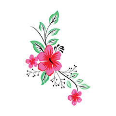  floral background with flowers vector