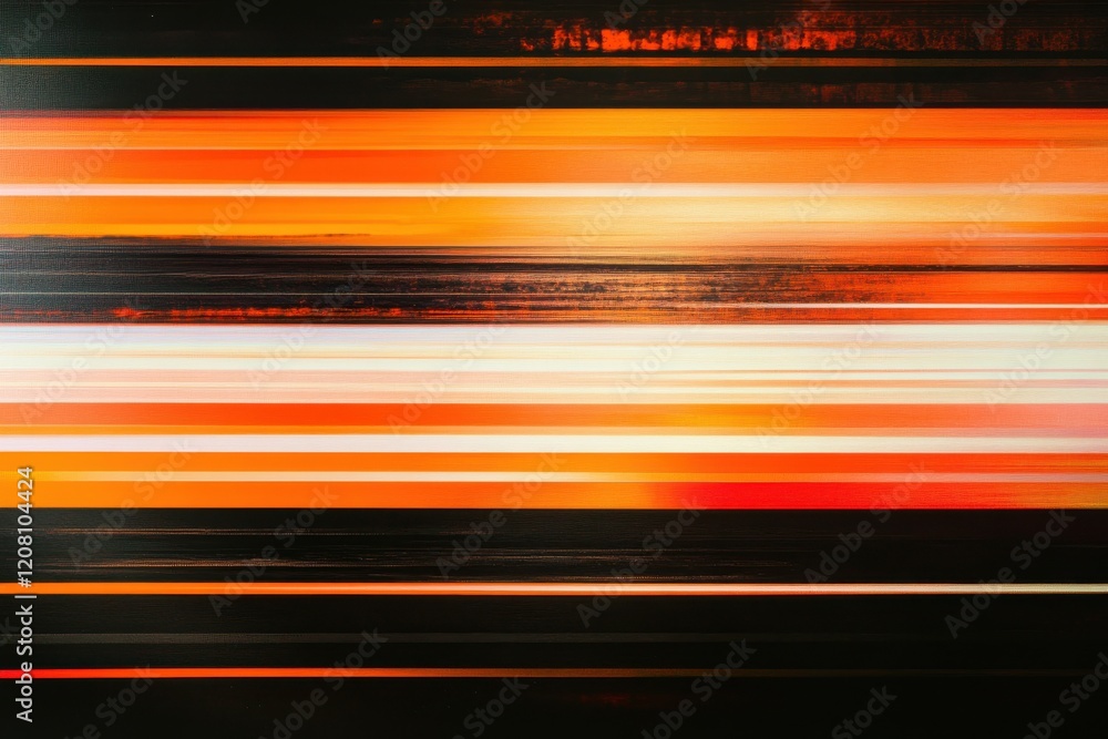 Poster dynamic gradient stripes in vibrant hues on a dark canvas, creating an abstract blurred backdrop tha