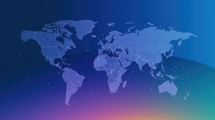 Obraz premium World Map with Stacks of Coins