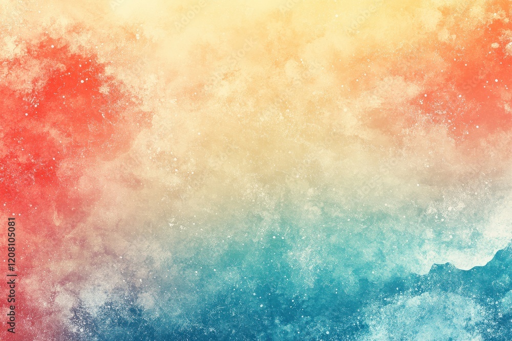 Poster vibrant multicolored gradient backdrop with textured details for summer-inspired poster projects and