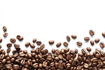 Ground coffee texture showcasing rich brown tones against a white backdrop ideal for culinary or beverage-themed projects and products. Perfect for marketing and design use