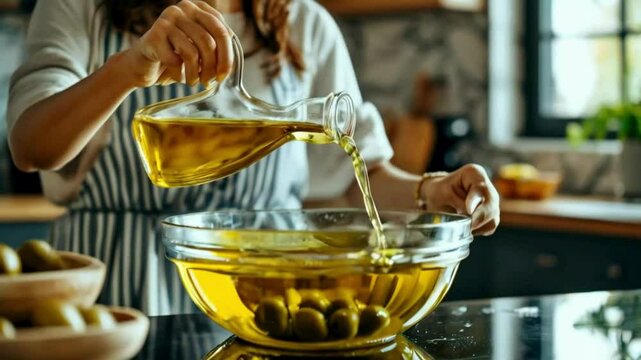  Olivia oil pouring in glass 