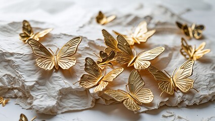 many butterflies on a background
