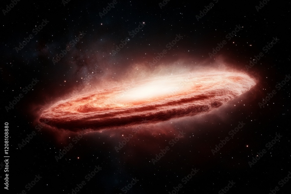 Poster Cosmic Nebula Aesthetic Swirling Galactic Cloud of Dust and Light in Space - Dynamic Visuals for Science Education and Digital Marketing in Astronomy