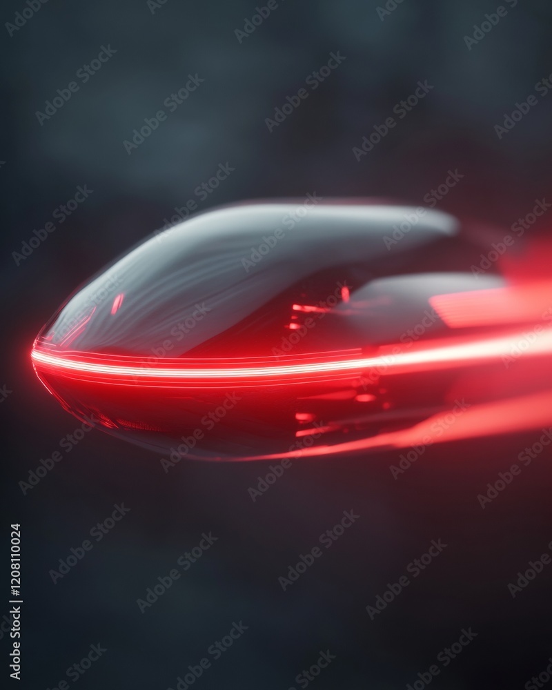 Poster futuristic aerospace design sleek carbon fiber spacecraft with holographic thrusters - cutting-edge 