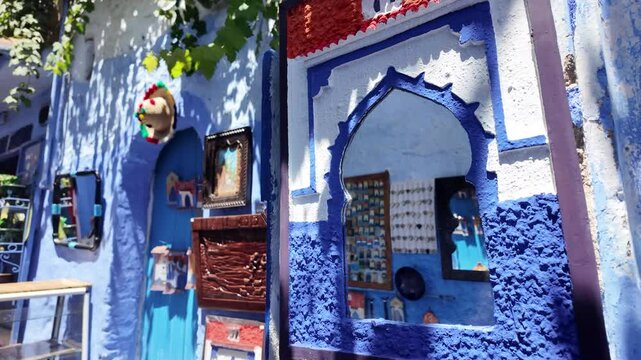 wandering through chefchaouen the iconic blue town of Morocco.