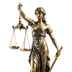 Lady Justice Bronze Statue Scales Sword Law Legal gold dark court gavel brown image figure