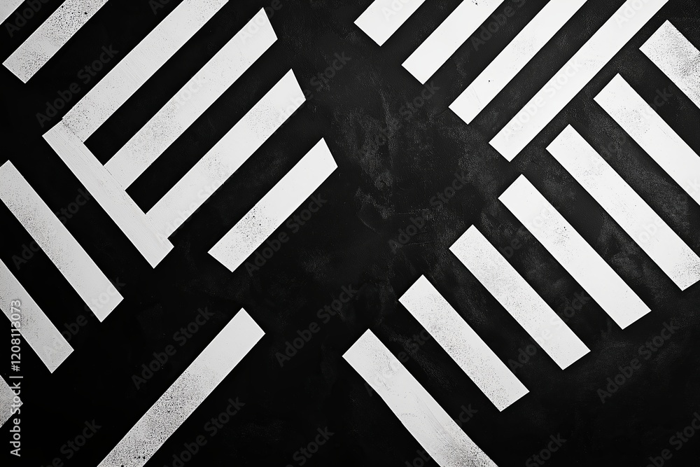 Aufkleber minimalist geometric patterns with clean black and white lines.