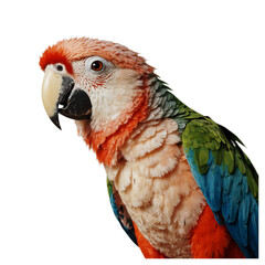 Obraz premium Vibrant Cartoon Parrot Illustration with Colorful Feathers on Black Background