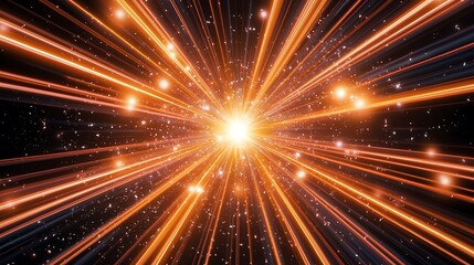 Obraz premium A bright orange star with many smaller stars surrounding it