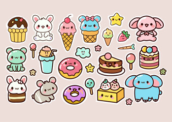 set of cartoon animals