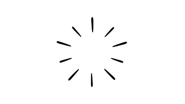 Hand drawn doodle accent marks, loopable animation on a white background