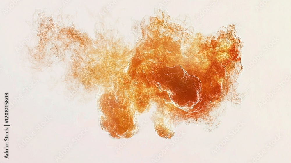 Poster realistic dynamic flames with isolated motion and warm colors