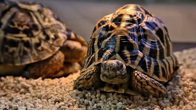 Baby Turtle looking at video camera
