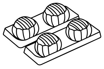 Simple Chocolate Vectors in Line Art set