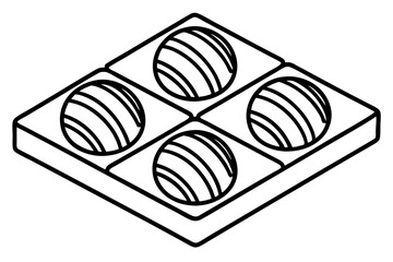 Simple Chocolate Vectors in Line Art set