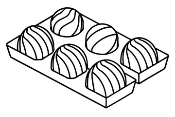 Simple Chocolate Vectors in Line Art set