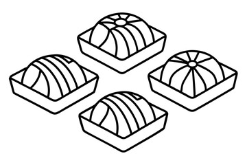 Simple Chocolate Vectors in Line Art set