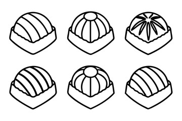 Simple Chocolate Vectors in Line Art set