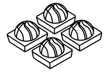 Simple Chocolate Vectors in Line Art set