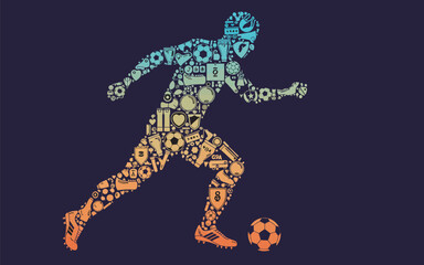 Soccer cartoon style vector
