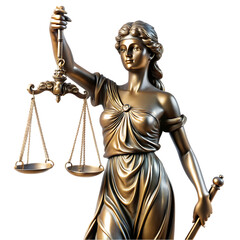 Elegant Bronze Lady Justice Statue Scales Law Theme Gold Dark Legal Image Brown Greek     