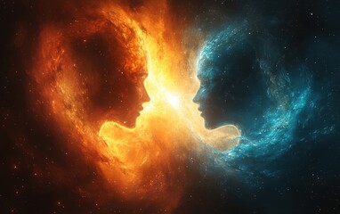 Opposing Forces of the Universe: A Cosmic Dance of Fire and Ice
