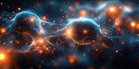 Fototapeta premium Intricate Neural Network: A Stunning Visualization of Biological Complexity