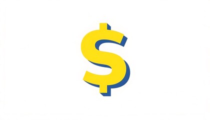 Obraz premium Yellow Dollar Sign Symbol Image for Business Finance