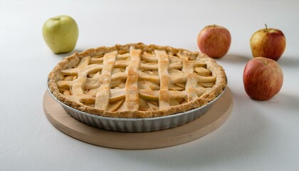바삭하게 구운 파이 크러스트 속에 달콤한 사과와 시나몬이 가득 담긴 따뜻한 애플파이