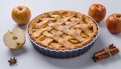 바삭하게 구운 파이 크러스트 속에 달콤한 사과와 시나몬이 가득 담긴 따뜻한 애플파이