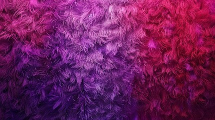 Vibrant Textured Background Featuring Soft, Fluffy Fur in Gradient Shades of Purple, Pink, and Red Perfect for Creative Projects and Design Inspirations