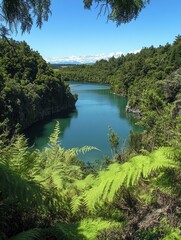 Fototapeta premium Breathtaking views of New Zeland's beautiful scenery, fantastic wild nature, professional photo