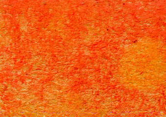 Vibrant orange-red kraft paper texture with natural fiber elements.
