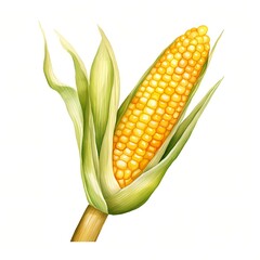 Corn clipart. Watercolor illustration. Illustrative clipart collection illustration