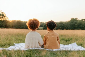 Naklejka premium Warm Minimalist Aesthetic Youthful Collaboration on Vision Board in Urban Park - Sustainable Lifestyle and Mental Health Awareness for Modern Marketing Strategies