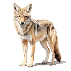 Obraz premium Coyote Clipart. Watercolor illustration. Detailed illustration