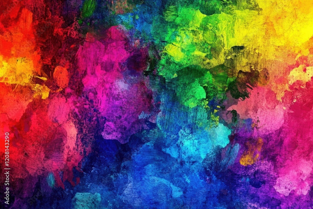 Poster vivid abstract design featuring vibrant color palettes and rich textures that create depth and energ