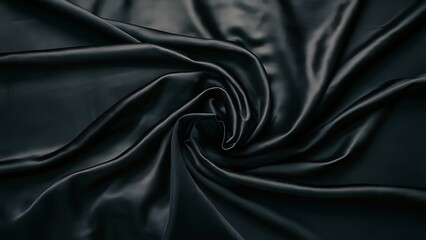 Obraz premium Full frame of black elegant silk cloth as background