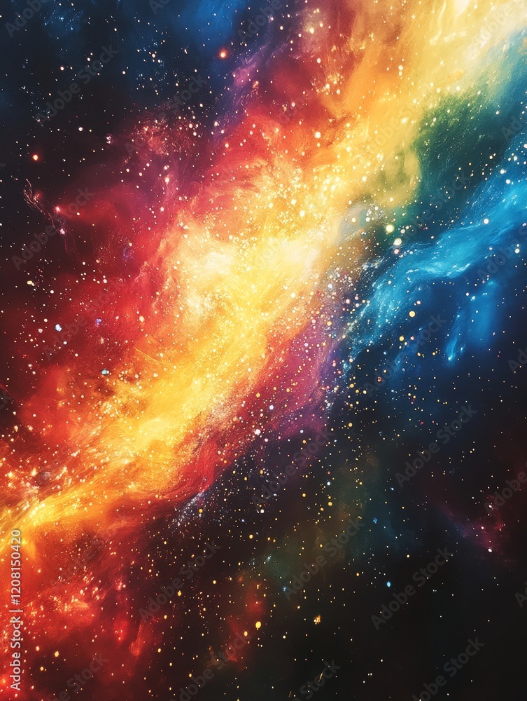 Aufkleber cinematic fireworks display vibrant exploding colors in the night sky - celebratory visuals for even