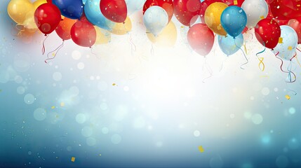 Vibrant Balloons Against a Bright Blue Sky