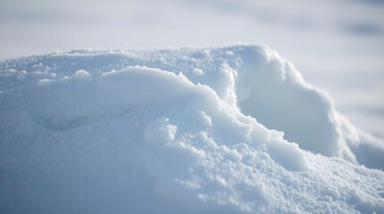 Serene Snowdrift: A Textured Winter Landscape in Soft Light