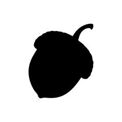 Oak acorn silhouette icon vector illustration design. © Razia