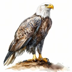 Obraz premium Eagle clipart. Watercolor illustration. Illustrative clipart collection illustration