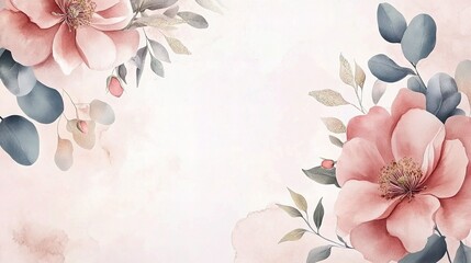 Elegant Floral Wedding Invitation Template with Botanical Design