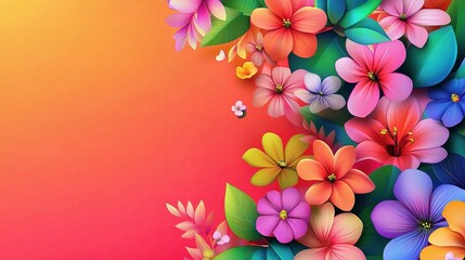 Vibrant Floral Design for Spring Sale Flyer and Promotion