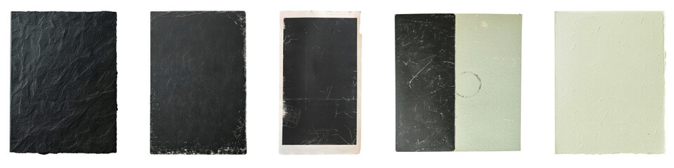 Fototapeta premium PNG Vintage textured paper backgrounds on transparent background