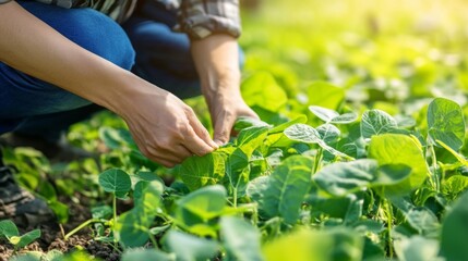 Cultivating Hope: Tender Touch on Young Plants