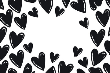 Valentine's Day background with hearts, place for a text